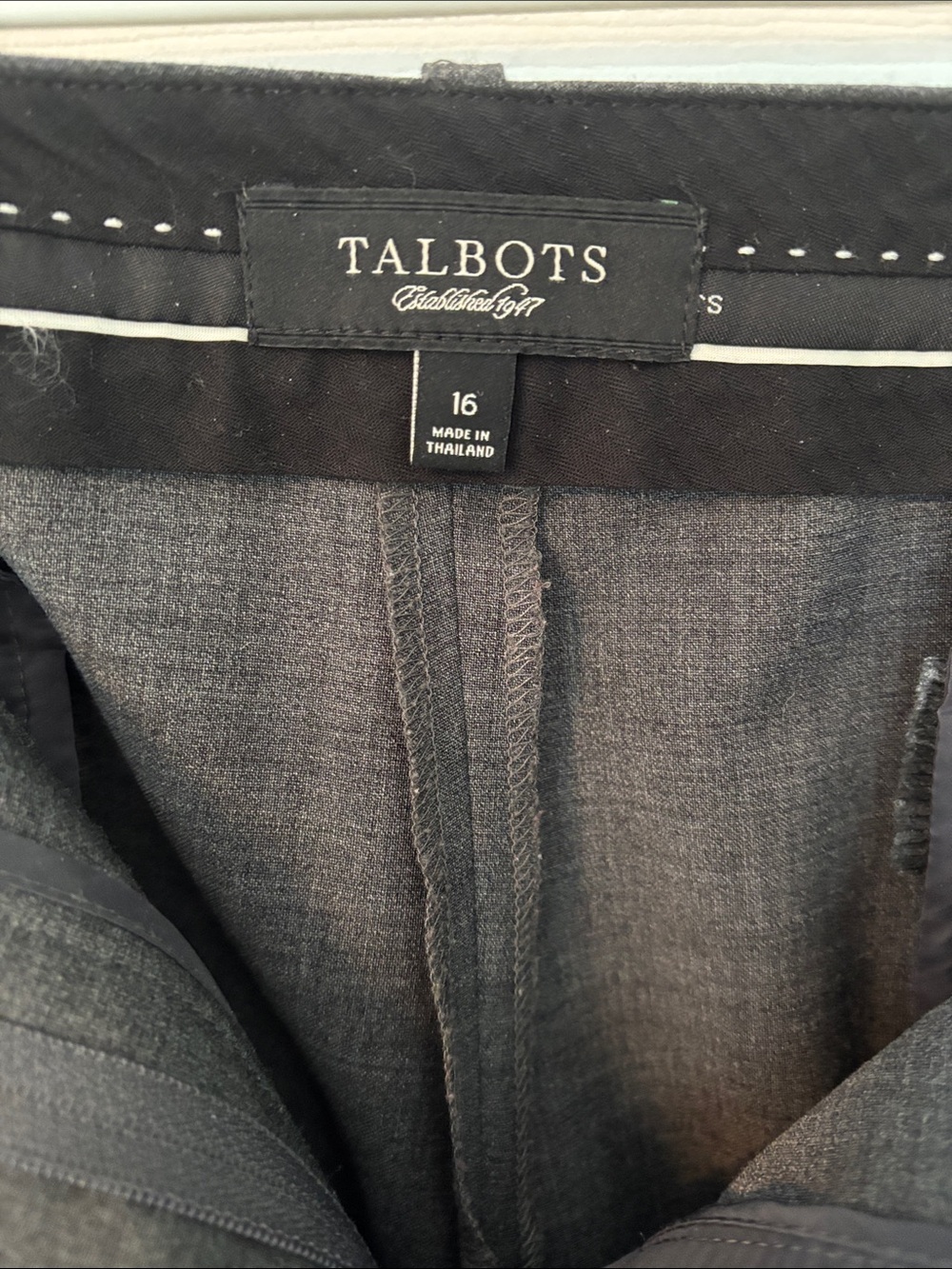 Talbots Dark Gray Lightweight Dress Trousers - Picture 4 of 5